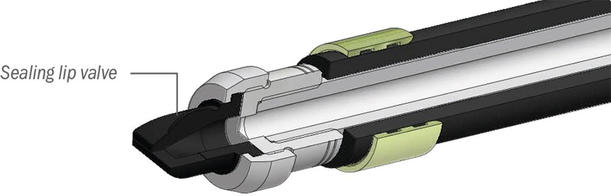 Sealing lip valve