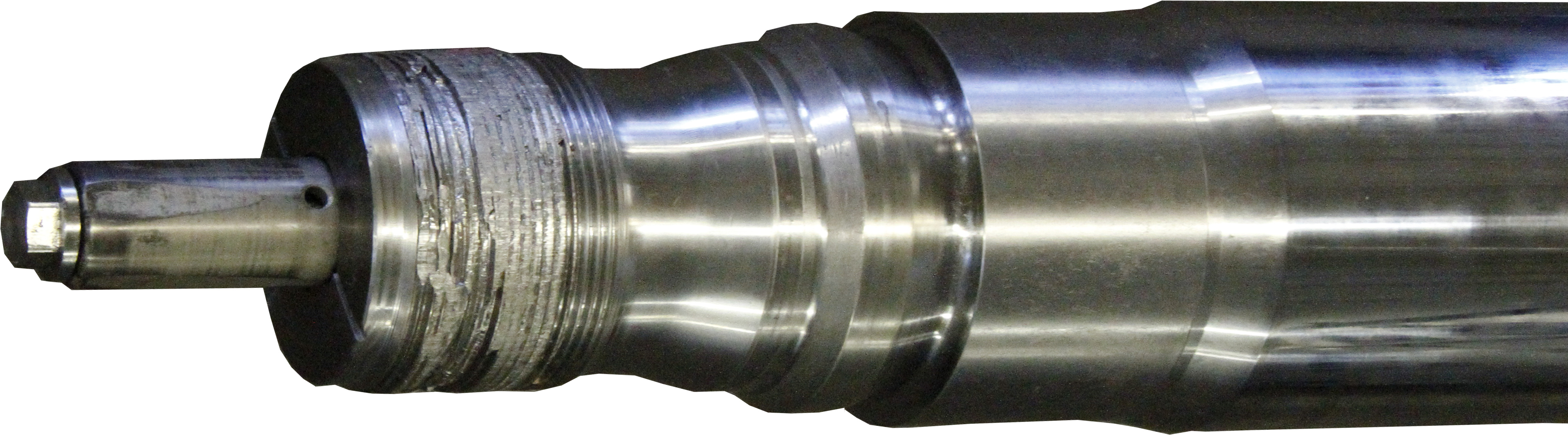 Defekter Sitz vor Reparatur Kolbenstange